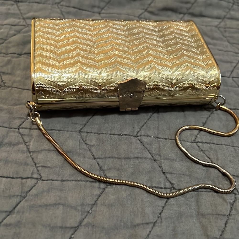 Vintage Brass Evening Bag